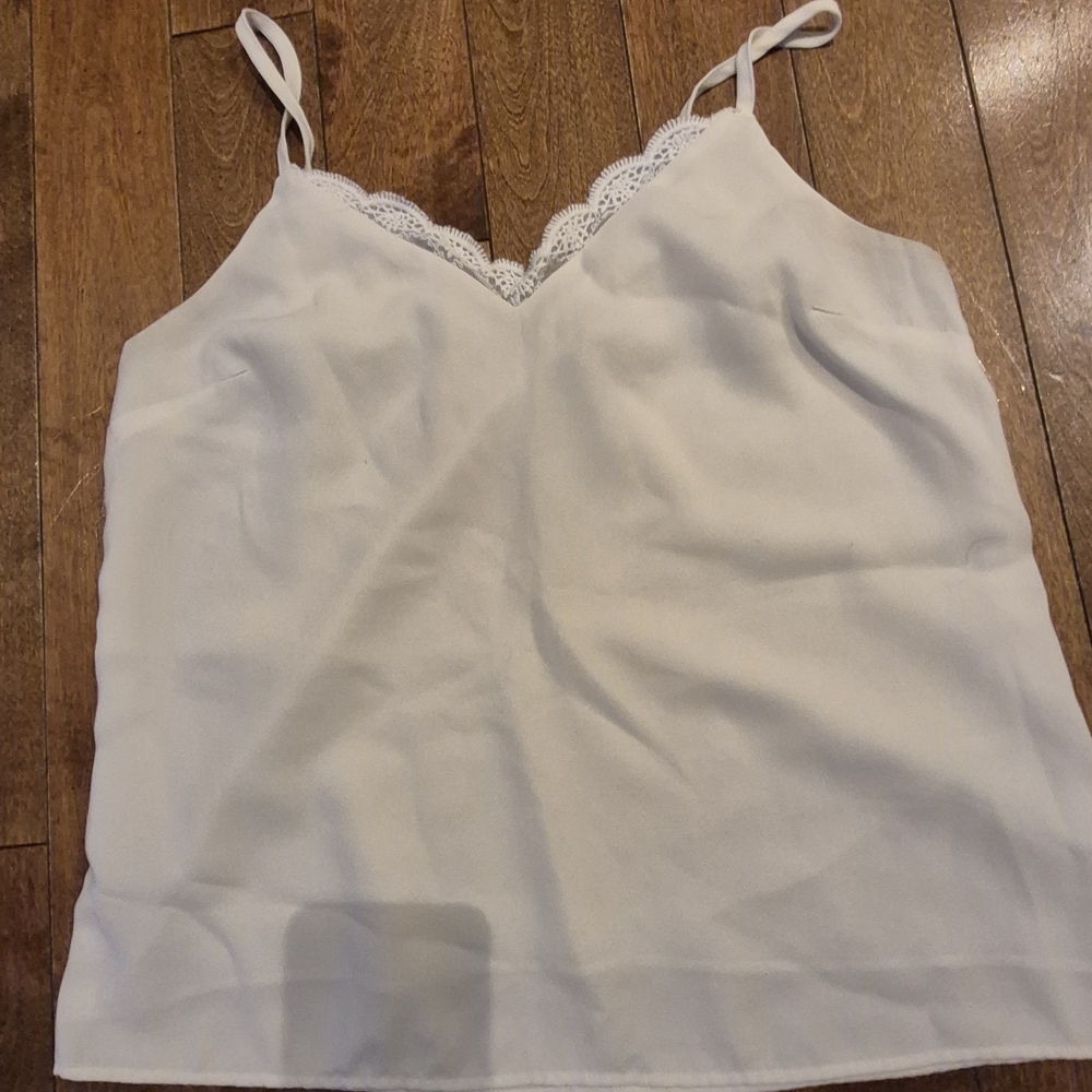 Dynamite White Lace Trim Camisole